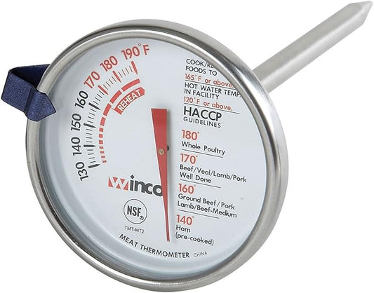 Winco Meat Thermometer, 2" Dial, 5" Probe