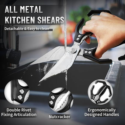 Dream Reach Kitchen Shears for Food Heavy Duty Poultry Shears with Ergonomic Handle, Japanese High-Carbon Steel Culinary Scissors for Chicken, Meat, Seafood, Bone Cutting, Christmas Gifts for Men - Image 4