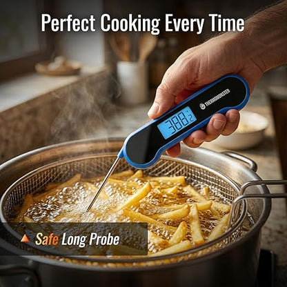 0.5 Sec Instant Read Meat Thermometer Digital with ±0.5℉ Precision, Food Thermometer for Cooking Kitchen Gadgets, Oven Grill Candy BBQ Essentials Accessories, Gifts for Him Dad Men Birthday, Blue - Image 6