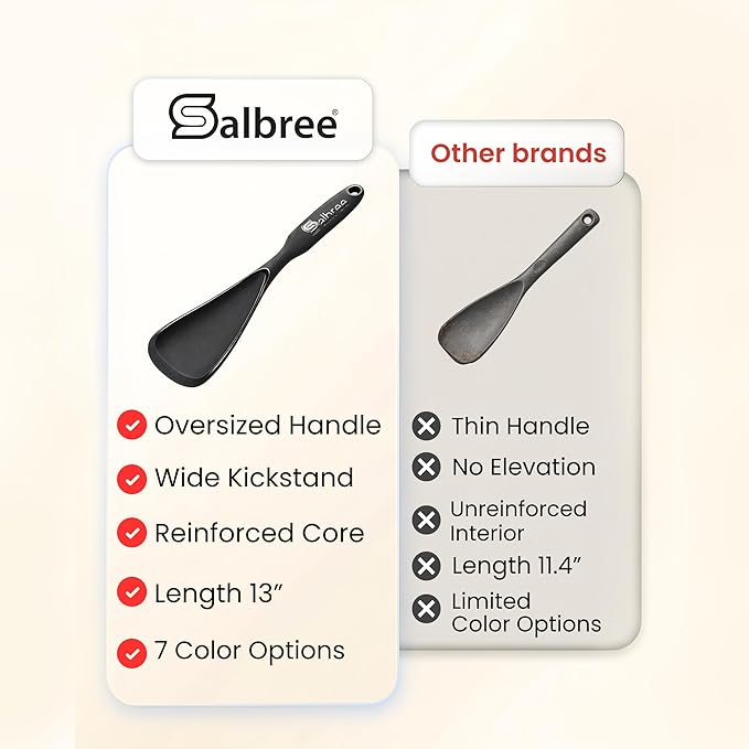Silicone Spoon Spatula for Cooking - Multifunction Scoop Spatula Spoonula - Heat Resistant Cooking Spoon for Nonstick Cookware - Large Silicone Kitchen Spoon - Seamless Design (Black,1pc) - Image 3