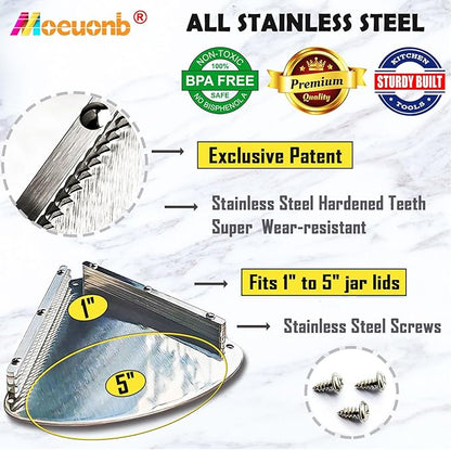 Moeuonb latest Under Cabinet Jar Opener for Seniors, Stainless Steel Jar Opener for Weak Hands, Jar Lid & Bottle Cap Opener Tool, Under Counter Can Opener, One Handed Jar opener - Image 3