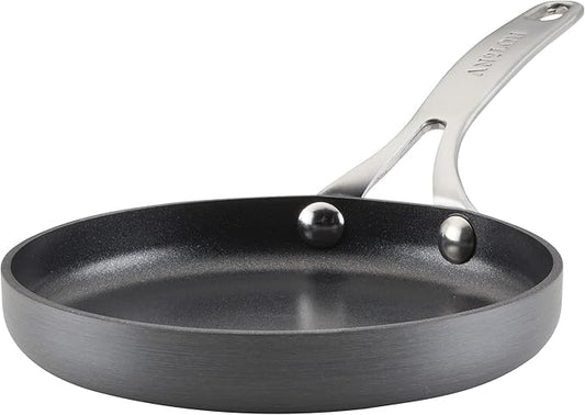 Anolon Hard Anodized Nonstick Mini Skillet/Frying/Egg Pan, Stainless Steel Handle, (6.5"), Gray by Anolon