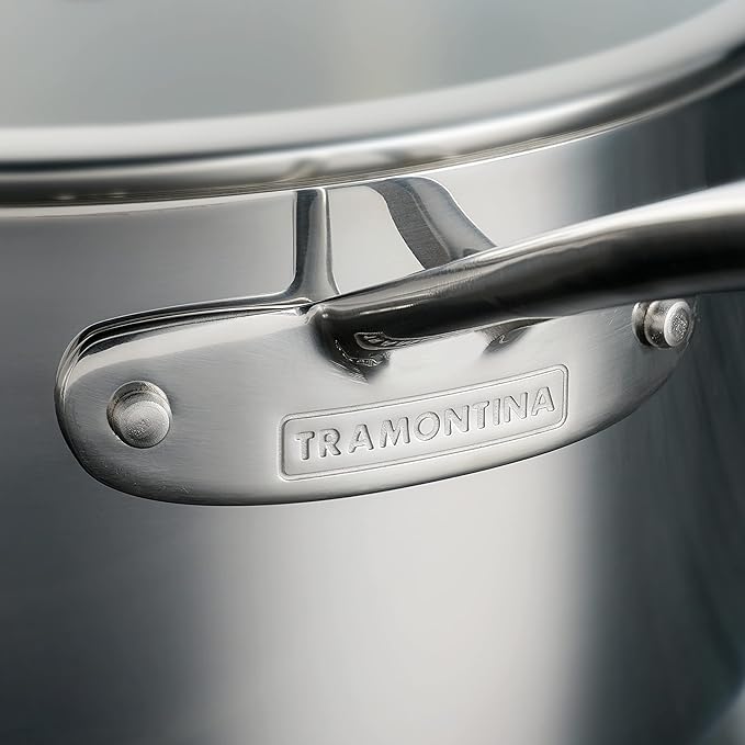 Tramontina Tri-Ply Clad Stainless Steel 6-Quart Saute Pan with Glass Lid, Induction-Ready Cooking Pan, Dishwasher-Safe, NSF-Certified - Image 5