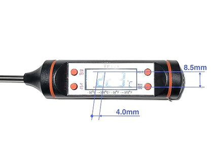 2-in-1 Digital Kitchen Thermometer - Waterproof for Meat, Soup, Tea; Switchable with Backlight for BBQ & Home Brewing