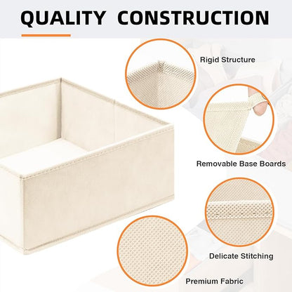 【FAMILY PACK】Drawer Organizer Clothes, 20 Pack Dresser Organizer Bins for Baby Clothes - Underwear Bra Sock Organizer - Fabric Closet Organization and Storage Dividers for Nursery Bedroom Dorm - Image 4