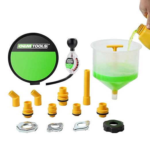 OEMTOOLS 87045 No Spill Coolant Filling Funnel Kit with Coolant Tester, No Spill Coolant Funnel Kit, Coolant Tester Kit by OEMTOOLS