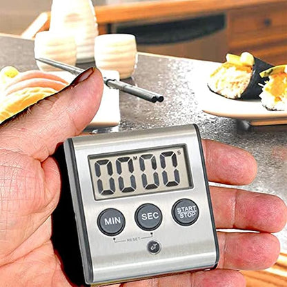 Elegant Digital Kitchen Timer - Stainless Steel Model eT-23, Super Strong Magnetic Back, Loud Alarm, Large Display, Auto Memory, Auto Shut-Off (12-Pack eT-23) - Image 7