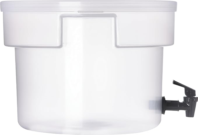 Carlisle FoodService Products Round Beverage Dispenser Drink Dispenser with Spigot for Catering, Plastic, 3 Gallons, Clear - Image 2