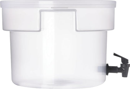 Carlisle FoodService Products Round Beverage Dispenser Drink Dispenser with Spigot for Catering, Plastic, 3 Gallons, Clear - Image 2