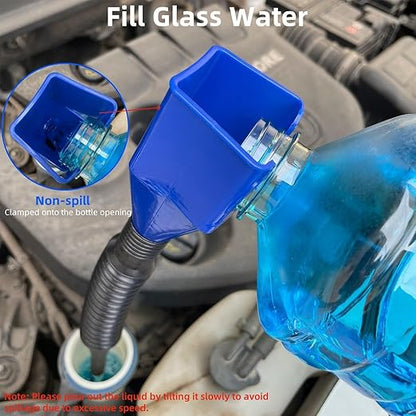 4PCS Funnels for Automotive Use,Retractable Auto Fuel Funnel for Oil Change,Filling Water,Gasoline,Coolant in Cars - Image 5