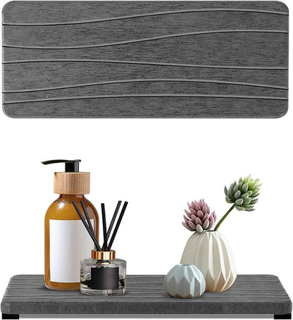 2PCS Water Absorbing Stone Tray, Fast Drying Stone Sink Tray, Water Absorbent Diatomite Trays, Stones Soap Trays, Diatomite Coasters for Kitchen Sink Bathroom Counter, Hand Soap Dish & Holders by Unknown