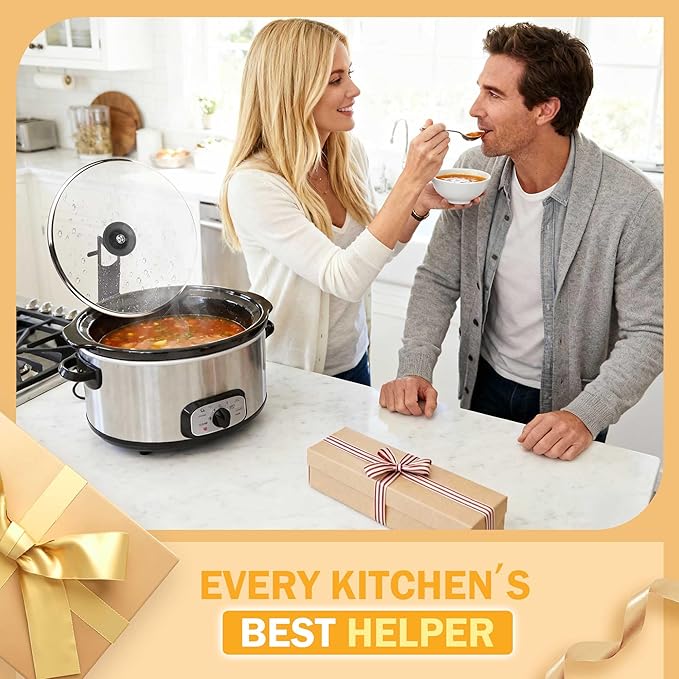 Slow Cooker Lid Holder - for Crock Pot Stainless Steel Pot Lid Stand Space-Saving Burn-Proof Organizer for Housewives & Busy Office Workers, Keeps Countertops Clean