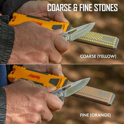 Smith's DCS4 4” Diamond Combination Sharpener - Double Sided Stone - Outdoor Field Knife Sharpener - Fish Hook & Pointed Tools Micro Sharpener - Lightweight, Compact, Handheld - Image 6