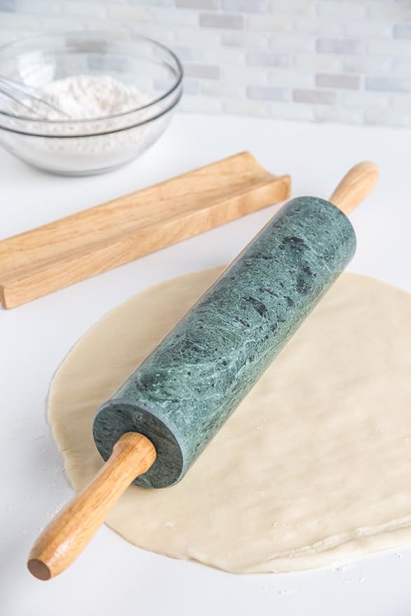 Fox Run Marble Rolling Pin and Base, Green 2.5 x 18 x 3 inches - Image 6
