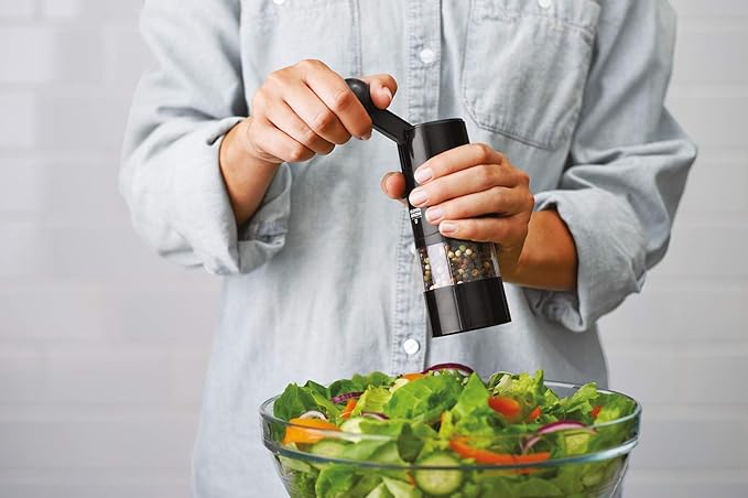 Kuhn Rikon High Performance Ratchet Grinder, White, 8.5 x 2.25 inches, Model 25551 – Ergonomic, One-Handed Operation, Ideal for Salt, Pepper & Spices - Image 2