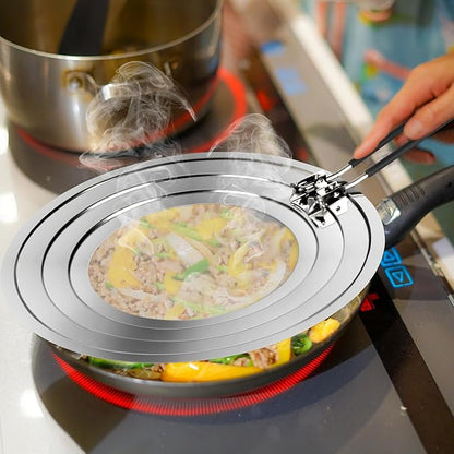 Stainless Steel Splatter Screen for Frying Pan - Grease Splatter Guard with Folding Handle - Cover Oil Splash from Bacon, Oil, or Deep Fryer - Food Strainer and Universal Cookware - Image 7