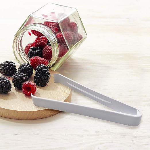 Party Essentials TN-65W Plastic Serving Tong, 6-1/2" Length, White (Case of 144) - Image 4