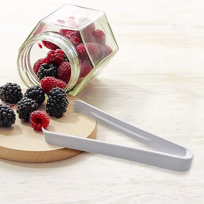 Party Essentials TN-65W Plastic Serving Tong, 6-1/2" Length, White (Case of 144) - Image 4