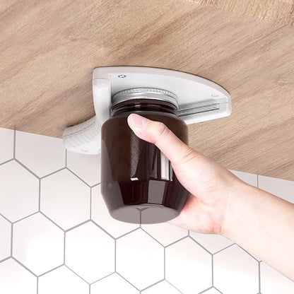Jar Opener for Weak Hands, Dual Usage | Easy Grip Jar Opener & Under Cabinet Lid Opener, Super Durable Bottle Opener Effortless to Open Any Size Lid, Advanced Jar Lid Opener for Seniors with Arthritis - Image 8