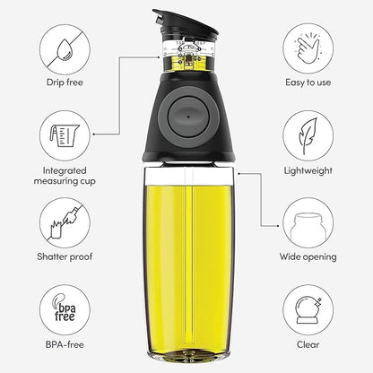 Belwares Olive Oil Dispenser Bottle with Pump - Oil Dispenser for Kitchen, Glass Oil and Vinegar Dispenser Set, Measured Cruet for Cooking - Ideal Oil Bottles for Kitchen Gadgets & Gifts, 2 Pack - Image 6