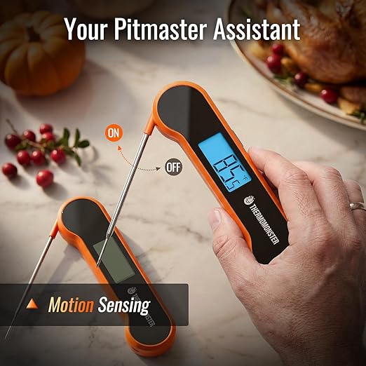 0.5 Sec Instant Read Meat Thermometer Digital with ±0.5℉ Precision, Food Thermometer for Cooking Kitchen Gadgets, Oven Grill Candy BBQ Essentials Accessories, Gifts for Him Dad Men Birthday, Orange - Image 5