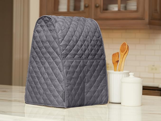 Covermates Keepsakes Stand Mixer Cover – Quilted Appliance Protector for Food Processors – Dust & Stain Resistant, Washable Slip‑On Design for Countertop Storage, Slate