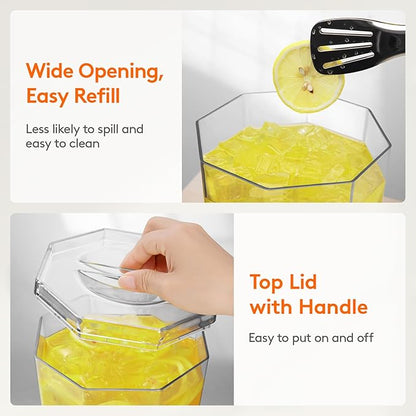 Lifewit 1 Gallon Drinks Dispense for Partiesr, Small Beer Dispenser, Plastic Beverage Pitcher for Cocktail, Soda, Tea, Juice Container for Lenmonade Stand, Mimosa Bar Supplies, 27 x 16 cm/10x6" 2 Pcs - Image 6