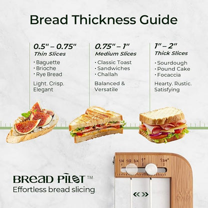 keechee Bread Pilot Adjustable Bread Knife – Upgraded Bread Slicer for Homemade & Sourdough Loaves, Serrated Stainless Blade with Precision Thickness Guide, Gift for Artisan Bakers - Image 3