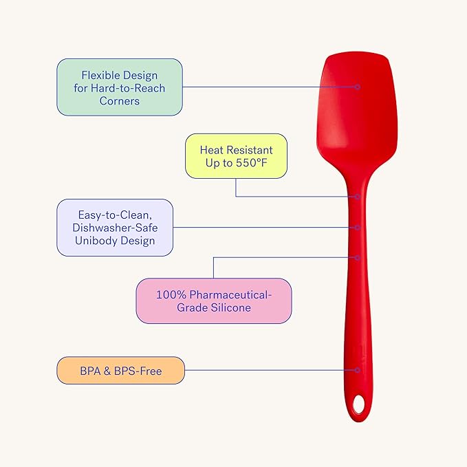 GIR: Get It Right Silicone Spatula Spoonula, Non-toxic Cooking Utensils for Nonstick Cookware, Cooking and Baking - Ultimate - 11IN - Sprinkles