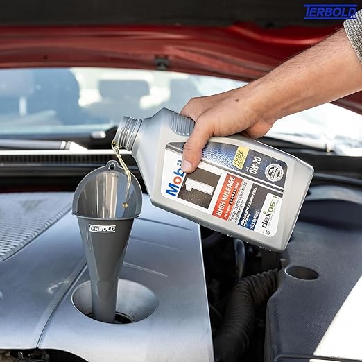 Oil Funnel 3-Pack | 11" Long Nesting Plastic Funnels for Automotive Use, Oil Change, Gas, Car Transmission, Kitchen Use, Filling Small Bottles (Grey)