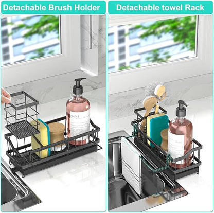 Sponge Holder for Kitchen Sink - Countertop Rustproof Stainless Steel, Kitchen Gadgets Accessories, Sink Caddy - Image 4