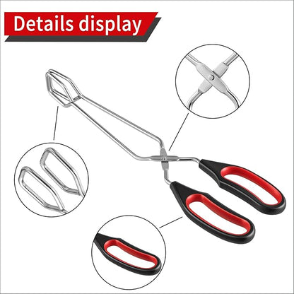 Stainless Steel Scissor Tongs 9.25-Inch, 11-Inch, and 13-Inch Set, Set of 3 - Image 3
