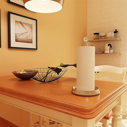 KASUNTO Paper Towel Holder with Crystal Ball - Steel Countertop Stand, Fits Standard & Jumbo Rolls, Brushed Nickel - Image 6