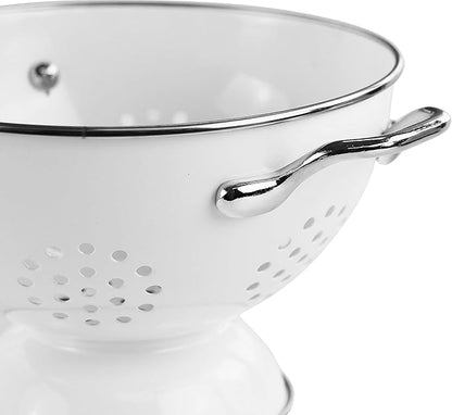 Calypso Basics by Reston Lloyd Powder Coated Enameled Colander, 1.5 Quart, White