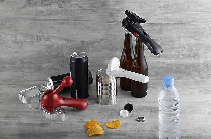 Kuhn Rikon Auto Safety LidLifter/Can Opener with Ring-Pull, 8 x 2.5 x 2.75 inches, Red - Image 9