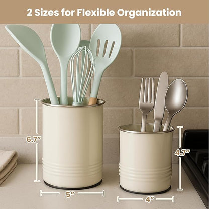 Magnetic RV Utensil Holder - Space-Saving Camper Accessories for RV Kitchen Organization - Strong Magnet Base for Secure Storage, No-Drill Utensil Organizer for Camping & Travel Trailers - 2 Pack