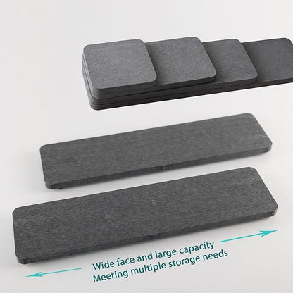 NiuYichee 2 Pcs Water Absorbing Stone Trays, Kitchen/Bathroom Sink Soap Dish, Diatomite Tray Used for Hand Soap & Cosmetic Bottles in The Modern Home, 3.15" W x 11.8" L, Dark Gray