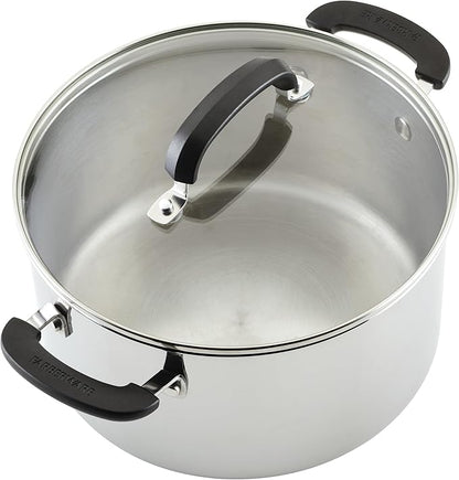 Farberware Brilliance Stainless Steel Cookware Set, 10 Piece Pots and Pans Set