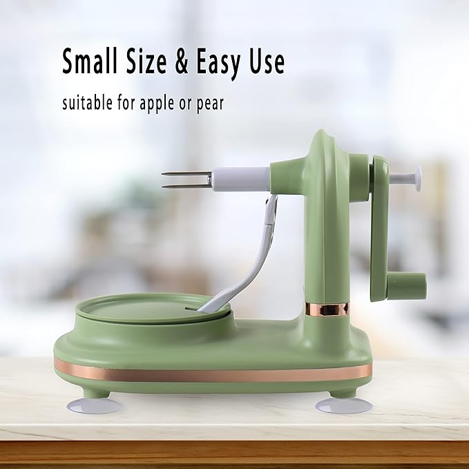 VEELAM Apple Peeler with 2 Blades Replacements, Apple Peeler Slicer & Corer for Home Kitchen Quick Applesauce Pie Making