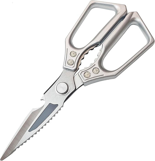 Heavy Duty Kitchen Scissors - 3.0mm Thickened Professional Stainless Steel Blades, All-Purpose Dishwasher Safe Meat & Poultry Shears for Cutting Chicken Bones, Food Prep