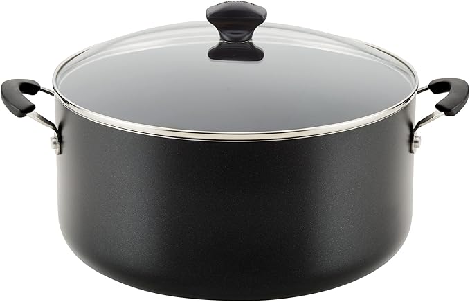 Farberware Cookware Nonstick Stockpot with Lid, 10.5 Quart-Black by Farberware
