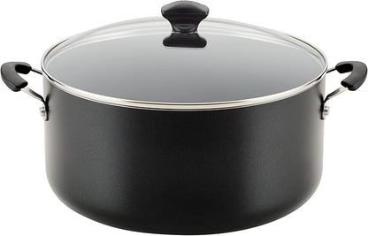Farberware Cookware Nonstick Stockpot with Lid, 10.5 Quart-Black by Farberware