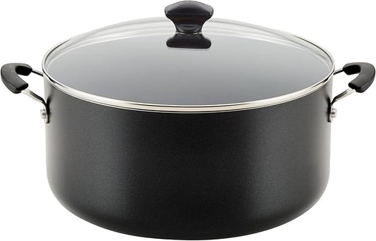 Farberware Cookware Nonstick Stockpot with Lid, 10.5 Quart-Black by Farberware