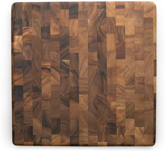 Ironwood Gourmet 28218 Square Charleston End Grain Chef's Board , Acacia Wood 14" Square by Ironwood