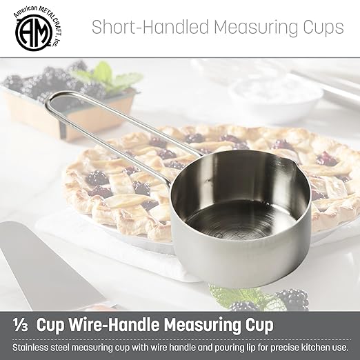 American METALCRAFT, Inc. 1/3 Stainless Steel Measuring Cup, Silver - Image 2