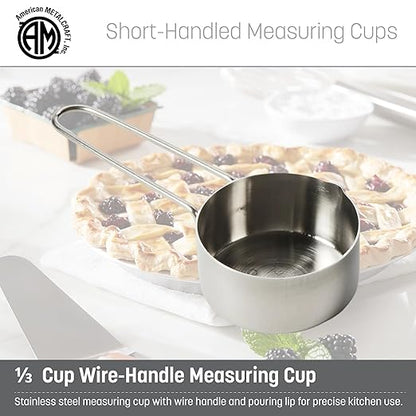 American METALCRAFT, Inc. 1/3 Stainless Steel Measuring Cup, Silver - Image 2