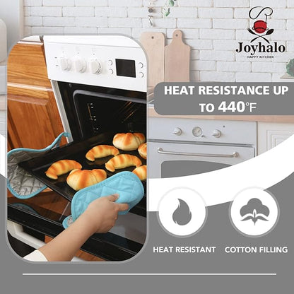 Joyhalo 5 Pack Heat Resistant Pot Holders - Terry Cloth Sets for Cooking & Baking - Image 2