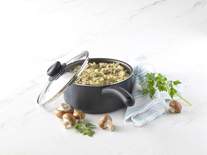 GoodCook Everyday Sauce Pan with Lid, 3 Quart, Black - Image 2