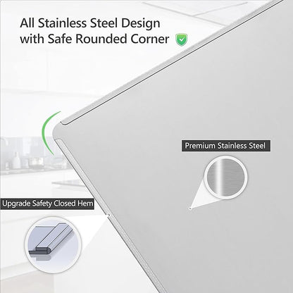 3 Sided Splatter Guard, Anti Splatter Shield Stainless Steel Oil Splatter Guard for Stove Top, Foldable Grease Splatter Screen - Image 6