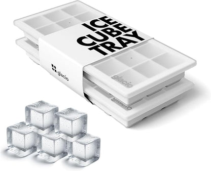 Ice Cube Tray – Small Silicone Molds with Lids, BPA-Free and Flexible for Cocktails and Beverages – Set of 2